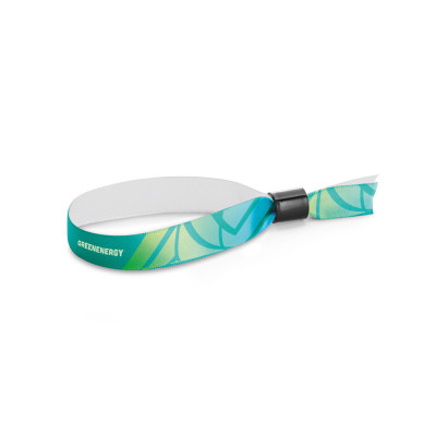 MENDOZA. SET Pulseira Lanyard SUBLIMATION Slim I (15 mm) em poliéster com fecho de segurança